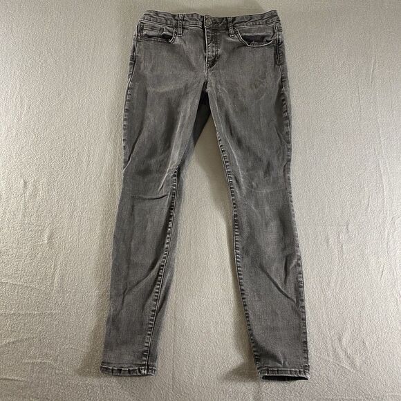 Gap Jeans Womens 32 Regular Black Legging Stretch Denim Straight‎ Leg Mid Rise - Picture 1 of 11